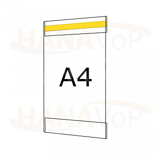 Plastová kapsa A4 na výšku typ C 1x pěnová samolepka