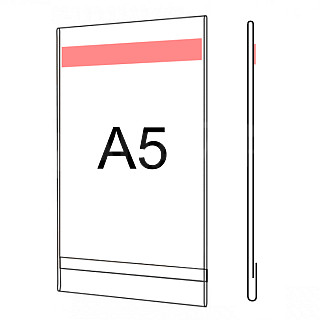 Plastová kapsa O A5 na výšku s oboustrannou čirou páskou