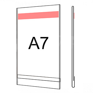 Plastová kapsa O A7 s oboustrannou čirou páskou