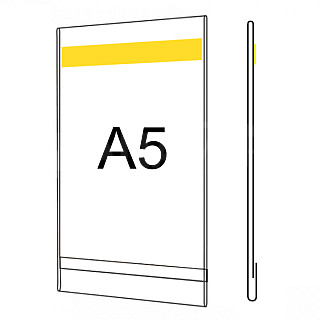 Plastová kapsa O A5 na výšku s oboustrannou pěnovou páskou