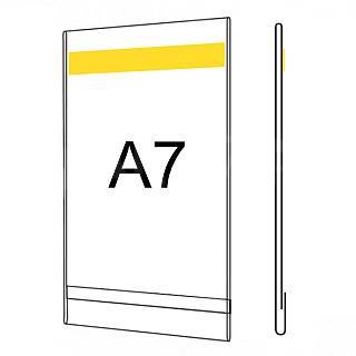 Plastová kapsa O A7 na výšku s oboustrannou pěnovou páskou