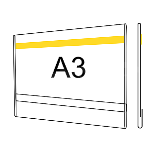 Plastová kapsa O A3 na šířku s oboustrannou pěnovou páskou