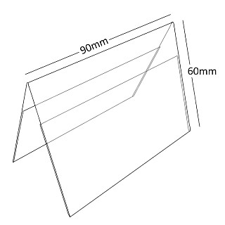 Plastový stojánek A 60 x 90 na šířku čirý