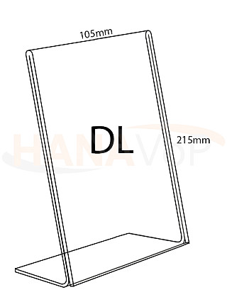 Plexi stojánek L 1/3A4 DL na výšku
