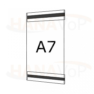 Plastová kapsa A7 na výšku typ C 2x magnet