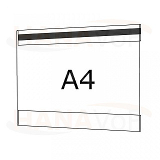 Plastová kapsa A4 na šířku typ C 1x magnet