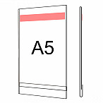 Plastová kapsa O A5 na výšku s oboustrannou čirou páskou