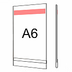 Plastová kapsa O A6 na výšku s oboustrannou čirou páskou