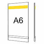 Plastová kapsa O A6 na výšku s oboustrannou pěnovou páskou