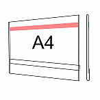 Plastová kapsa O A4 na šířku s oboustrannou čirou páskou