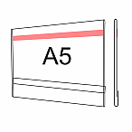 Plastová kapsa O A5 na šířku s oboustrannou čirou páskou