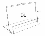 Plexi stojánek zásobník DL na šířku ( s přednosem )