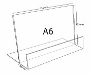 Plexi stojánek zásobník A6 na šířku ( s přednosem )
