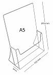 Litý stojánek z plexiskla - stojací A5