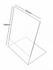 Plastový stojánek L 150 x 105 (A6) na výšku čirý