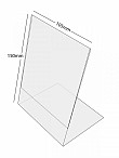 Plastový stojánek L 150 x 105 (A6) na výšku antireflexní