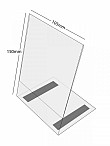 Plastový stojánek L 150 x 105 (A6) na výšku antireflexní s magnetem