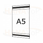 Plastová kapsa A5 na výšku typ C 2x magnet