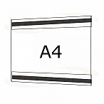 Plastová kapsa A4 na šířku typ C 2x magnet