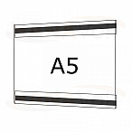 Plastová kapsa A5 na šířku typ C 2x magnet