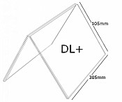 Plexi stojánek A DL+ na šířku 105 x 305 mm